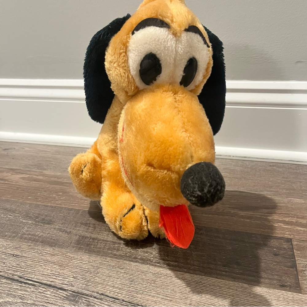 Vintage 1970s-1980s Genuine Walt Disney Pluto Stuffed Animal Toy